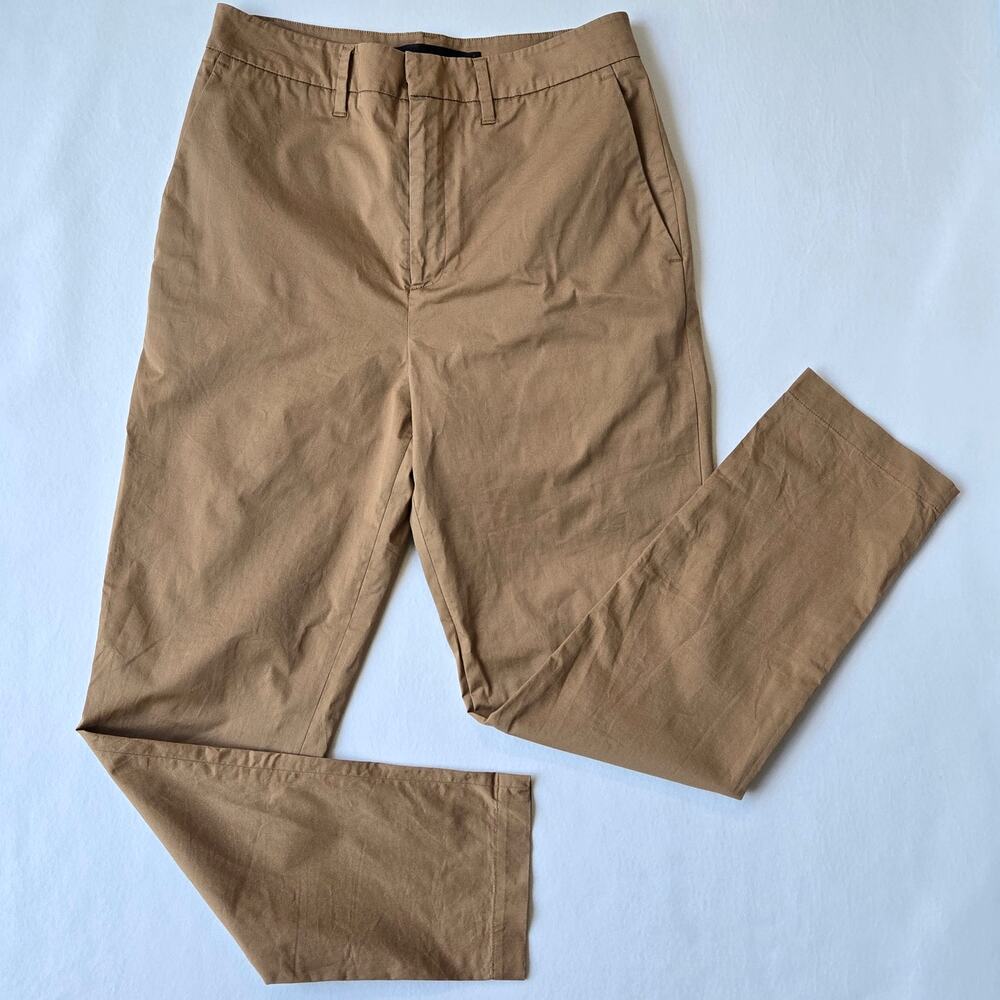 Jenni Kayne Twill Trouser Tan Chino Cotton High Waist Pant Womens Size 4 EUC - Picture 4 of 9
